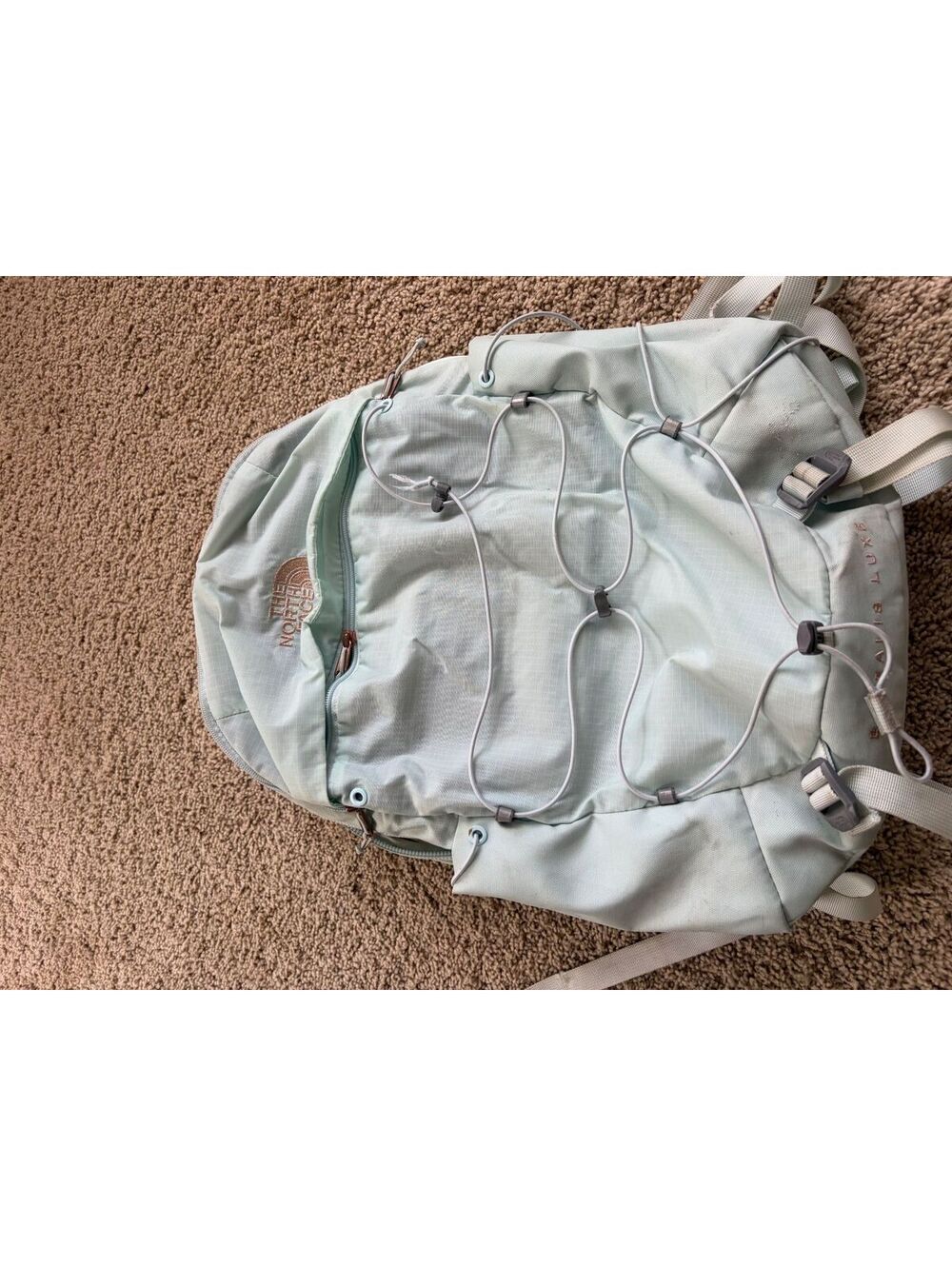 The North Face Women's Borealis Luxe Backpack icecap blue shade rose gold acce